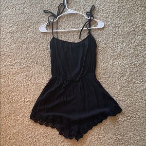 Black romper w/ tie straps